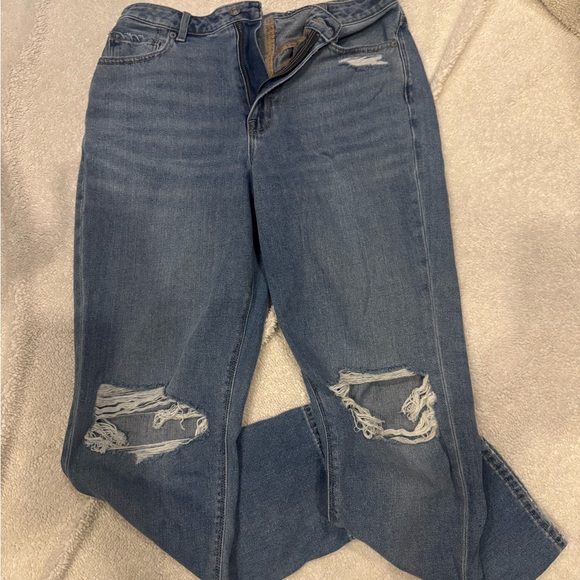 American Eagle Outfitters Denim - American Eagle Outfitters Blue Distressed Boyfriend Jeans